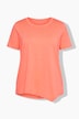 T-shirt i A-linje med spids kant, glimmer og pyntesten