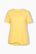 T-shirt i A-linje med spids kant, glimmer og pyntesten