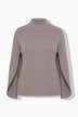 Cape-Pullover, meliert, Stehkragen, Langarm