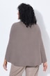 Cape-Pullover, meliert, Stehkragen, Langarm