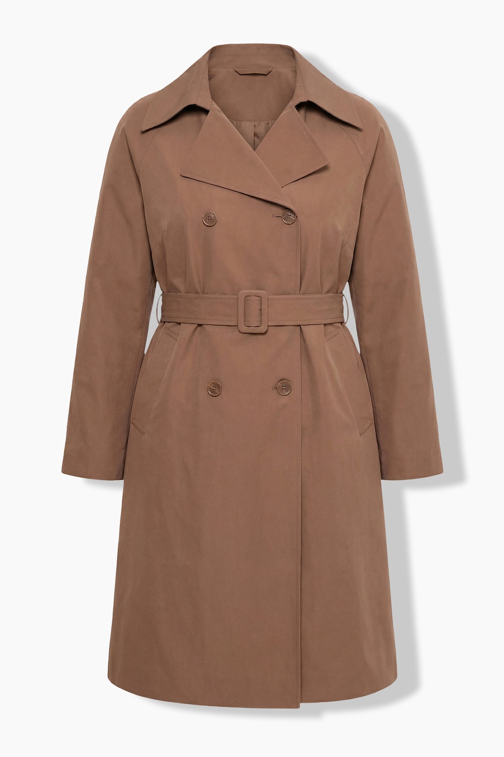 Trenchcoat, Reverskragen, doppelreihig, Raglan-Langarm