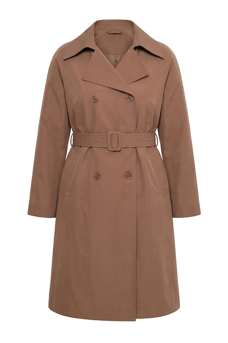 Trenchcoat, Reverskragen, doppelreihig, Raglan-Langarm