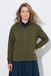 Sweatshirt, Tunnelzug, Stehkragen, Langarm, Biobaumwolle