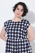 Midikleid, Punkte, A-Linie, Rundhals, Halbarm