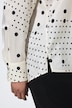Bluse, Seidenmix, Punkte, Hemdkragen, Langarm
