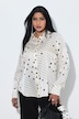 Bluse, Seidenmix, Punkte, Hemdkragen, Langarm