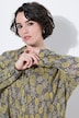 Chemisier motif ananas, col chemise et manches longues