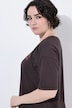 T-shirt, haft, krój oversize, okrągły dekolt, krótki rękaw