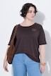 T-shirt, haft, krój oversize, okrągły dekolt, krótki rękaw
