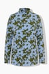 T-shirt en coton bio, motif à fleurs et manches longues, coupe Slim Fit