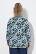 T-shirt en coton bio, motif à fleurs et manches longues, coupe Slim Fit