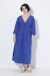 Maxi-jurk, mousseline, A-lijn, V-hals, 3/4-mouwen