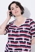 Striped Sailboat Sweetheart Neckline Tee