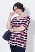 Striped Sailboat Sweetheart Neckline Tee