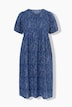Striped Voile Puff Sleeve Dress