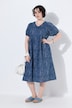 Striped Voile Puff Sleeve Dress