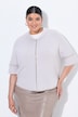 Jacquard-Strickjacke, oversized, Reißverschluss, 3/4-Arm