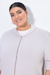 Jacquard-Strickjacke, oversized, Reißverschluss, 3/4-Arm