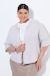 Jacquard-Strickjacke, oversized, Reißverschluss, 3/4-Arm