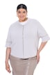 Jacquard-Strickjacke, oversized, Reißverschluss, 3/4-Arm