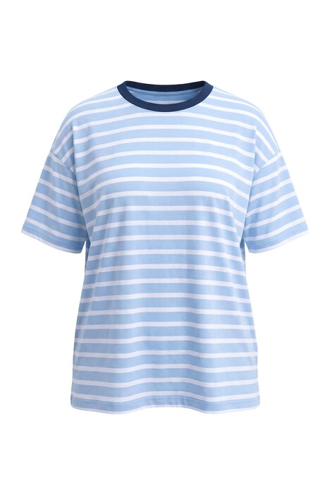 Tričko, pruhované, volný střih, kulatý výstřih, krátké rukávy