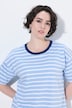 T-shirt, strepen, oversized, ronde hals, korte mouwen
