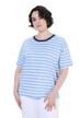 Tričko, pruhované, volný střih, kulatý výstřih, krátké rukávy