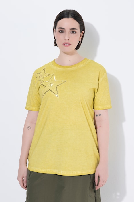 T-shirt, zeester, oversized, ronde hals, korte mouwen
