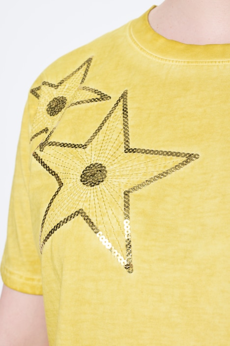 T-shirt, zeester, oversized, ronde hals, korte mouwen