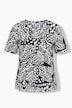 T-Shirt, Muscheln, Oversized, Tunika-Ausschnitt, Halbarm
