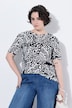 T-Shirt, Muscheln, Oversized, Tunika-Ausschnitt, Halbarm