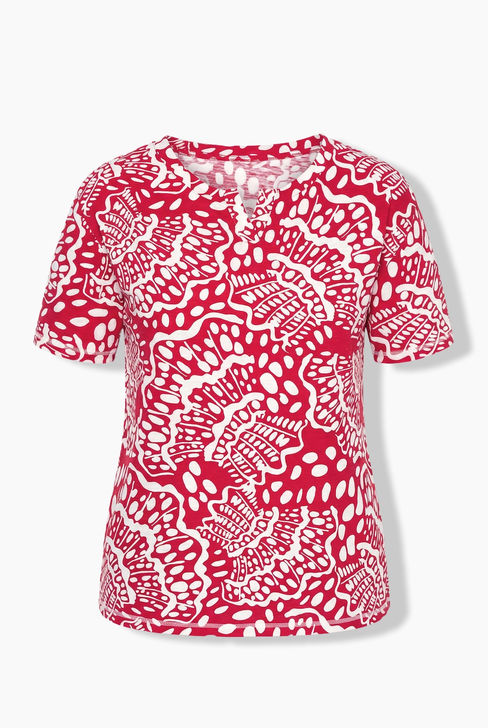 Stora storlekar T-shirt, Dam, röd, storlek: 62/64, Bomull, Ulla Popken