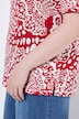 T-shirt, muszelki, krój oversize, dekolt tunikowy, krótki rękaw