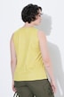 Top, jersey acanalado, motivo metálico, slim, cuello redondo, sin mangas