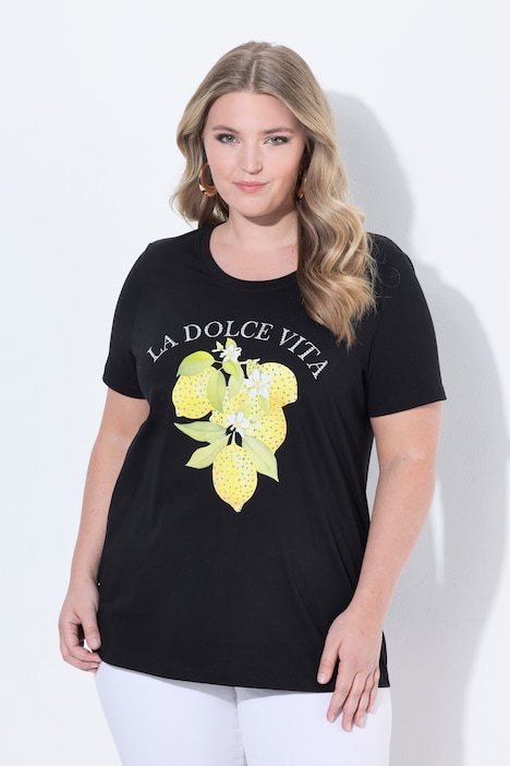 T-Shirt, Comfort Fit, Zitronen-Motiv