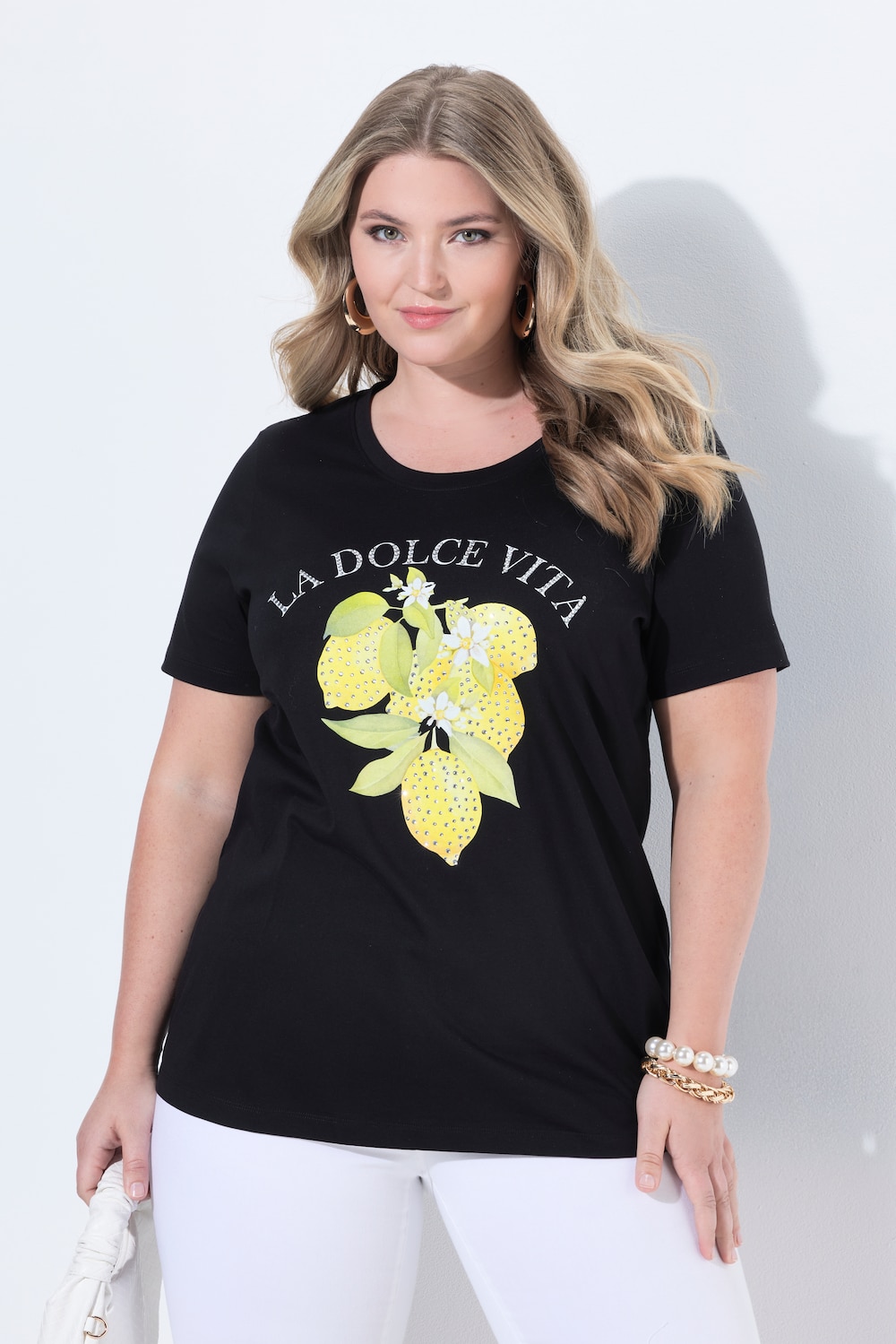 T-Shirt, Comfort Fit, Zitronen-Motiv