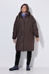 Functionele jas, oversized, geruite teddy voering, capuchon, 2-wegrits