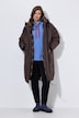 Functionele jas, oversized, geruite teddy voering, capuchon, 2-wegrits