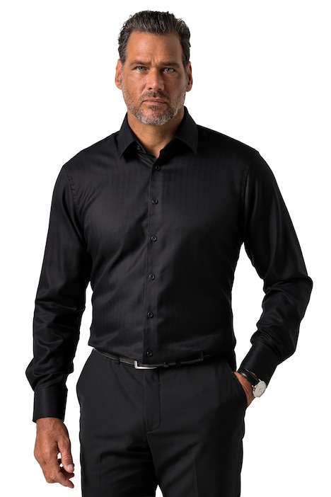 Kostkovaná košile, business, dlouhé rukávy, rybí kost, moderní střih, do vel. 8XL