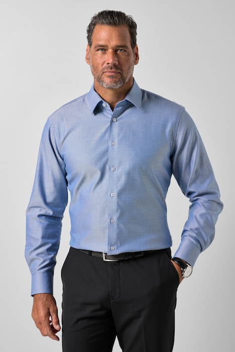 Karohemd, Business, Langarm, Fischgrat, Modern Fit, bis 8 XL