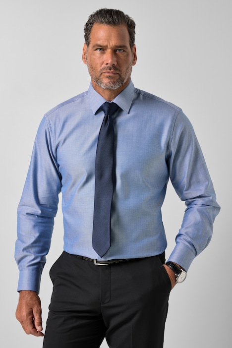 Karohemd, Business, Langarm, Fischgrat, Modern Fit, bis 8 XL