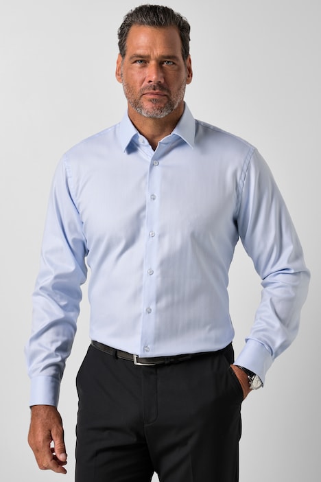 Karohemd, Business, Langarm, Fischgrat, Modern Fit, bis 8 XL