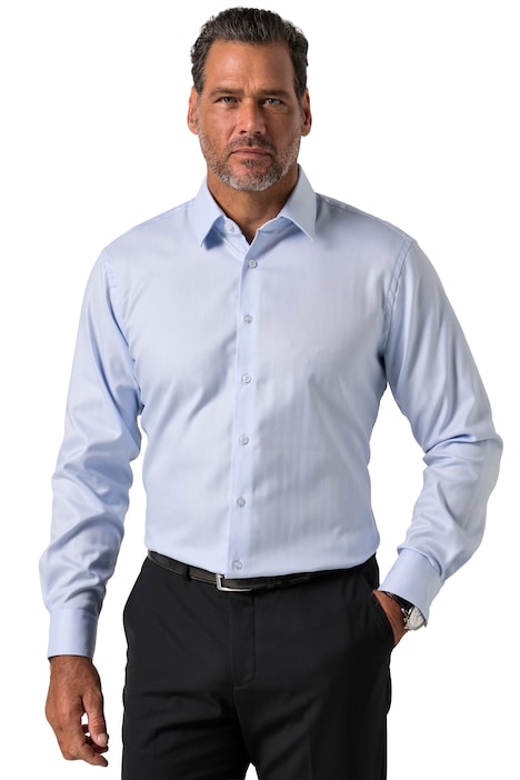 Kostkovaná košile, business, dlouhé rukávy, rybí kost, moderní střih, do vel. 8XL