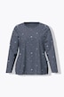 Pyjama motif étoiles, ourlet « vagues », décolleté rond et manches longues