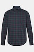 Geruit overhemd, lange mouwen, kleine buttondown kraag, modern fit, tot 8XL