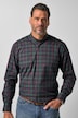 Geruit overhemd, lange mouwen, kleine buttondown kraag, modern fit, tot 8XL