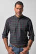 Geruit overhemd, lange mouwen, kleine buttondown kraag, modern fit, tot 8XL