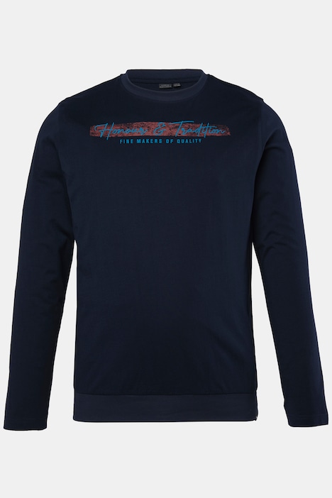 Men+ Langarmshirt, Bauchfit, Print, bis 8 XL