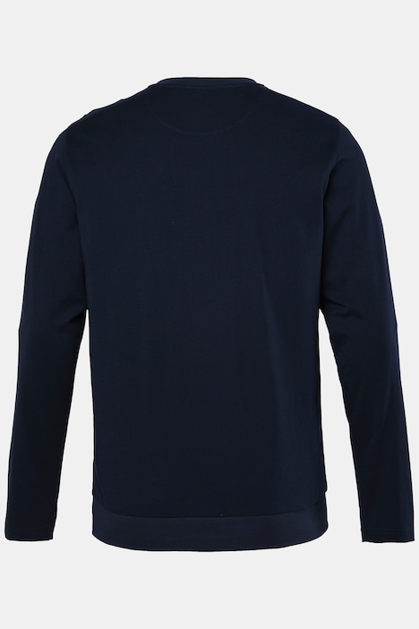 Men+ Langarmshirt, Bauchfit, Print, bis 8 XL