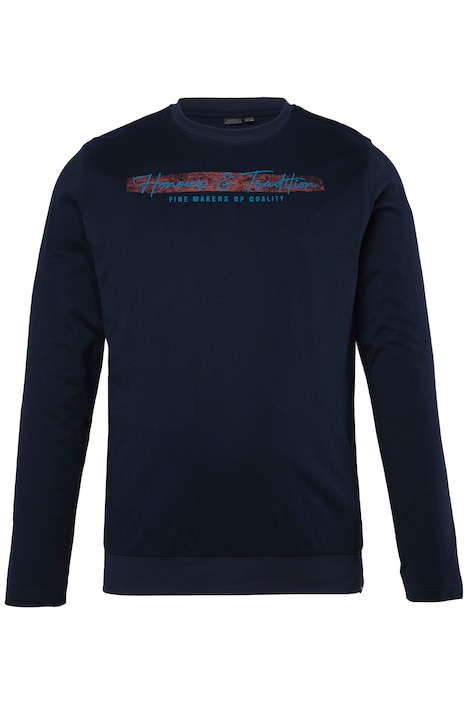 Men+ Langarmshirt, Bauchfit, Print, bis 8 XL